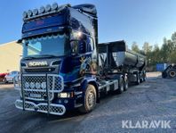 Snabblåsbil Scania R580 med asfaltstrailer