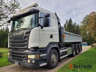 SCANIA R520 v8 Euro 6 tridem lastväxlare krokbil / Hookloade