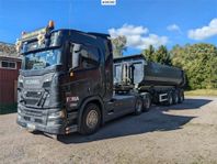 Dragbil och Tipptrailer Scania R520 V8 och Kilafors trailer,