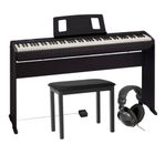 Roland FP-10 Paket med möbelställ, headset och pianopall