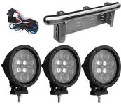 3st LED 60W Extraljus + kabelsats + Extraljusbåge 60mm