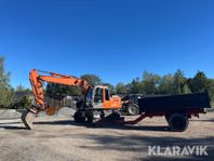 Grävmaskin Hitachi ZX130W med vagn & redskap