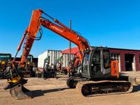 Bandgrävare Hitachi ZX135US-3 Rototilt Värmare Bla