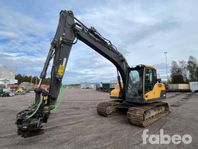 Bandgrävmaskin med nyare Steelwrist Volvo EC140D