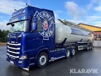 Bulkekipage Scania S650 med Fedbinder-trailer