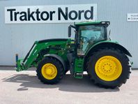 John Deere 6215 R AutoPower, Quicke Q7, 50km/h