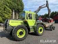 Traktor MB Trac 1300 med kran och skogskärra