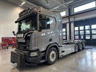 Scania R650 V8 Lastväxlare fullt plogutrustad salt Joab 26T