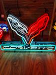 Corvette neon skylt