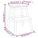 vidaXL Stegpall 40x38x50 cm massivt akaciaträ(SKU153333)