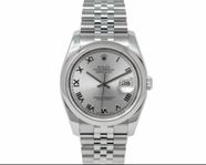 Rolex Datejust Rhodium Roman Dial 116200 Superjubilee