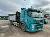 Brädgårdsbil med Hiab 280-5 och bakgavellyft Volvo FM 6x2