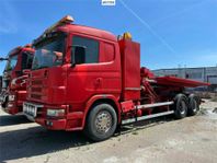 Flakbärgare SCANIA R144 6X4