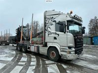 Timmerbil Scania R520 6X4 med kran (SE VIDEOS)