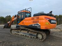 Grävmaskin Doosan DX255LC med Tiltrotator och skopor (SE VID