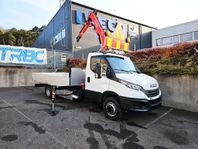 Iveco Daily 70C18H 7.2Ton Flak Kranbil FASSI F70 Vägskylt