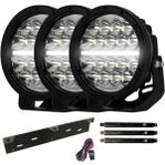 Extraljus paket 3 st 7" LED extraljus 270W inkl. tillbehör