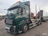 Timmerbil Volvo FH16 6X4 med FTG kran från 2018 och släp