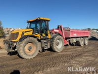 Traktor JCB Fastrac 3200 med Metsjö flakväxla