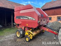 Rundbalspress New Holland BR750 & Spannmålsvagn Åkland