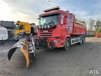 Tippbil, Scania G410, Frontplog, Saltspridare (Se video)