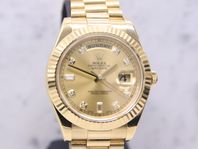 Rolex Day-Date II - Champagne Diamanter  - 218238 - 2014