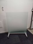 Golvskärm Glas Hjul ISKU 120x140cm Safety glass