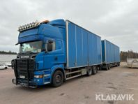 Lastbil Scania R500 med släp