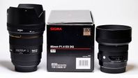 Sigma 85/1,4 + 30/1,4 Canon