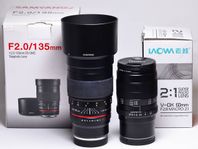 Samyang MF 135/2,0 ED UMC + Laowa 60/2,8 Ultra Macro Sony