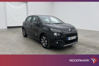 Citroën C3 1.2 PureTech 110hk Shine P-Sensorer Farthållare