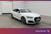 Audi A5 TFSI Q 252hk S-Line Skinn/Tyg P-värmare Svart-optik