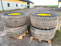 Bridgestone 4 st beg 600 breda däck m fälg till Volvo L90H