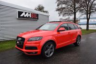 Audi Q7 3.0 TDI Quattro S Line 7-Sits Drag Pano Misano röd