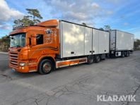 Skåplastbil med släp Scania P400 6x2*4 med ky