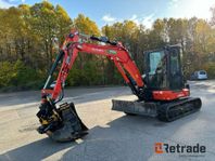 Grävmaskin Kubota U56-5 med Rototilt och redskap