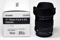 Sigma 17-70/2,8-4,0 DC OS HSM Contemporary Macro  Canon