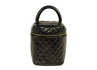 CHANEL Vanity Bag Quilted Lambskin Black