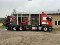 Timmerbil med kran Scania R560