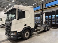 Scania R520 V8 6x2 lastväxlare Hiab 21 tons