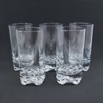 Öl/drinkglas 5st Iittala ”Gaissa” av Tapio Wirkkala