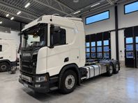 Scania R520 V8 6x2 lastväxlare Hiab 21 tons 8.600 mil