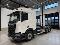 Scania R520 V8 6x2 lastväxlare Hiab 21 tons 18.400 mil