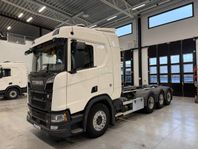 Scania R520 V8 Tridem lastväxlare Hiab 22 ton,  24.900 mil