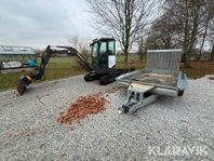 Grävmaskin Volvo ECR 25D med tiltrotator, red