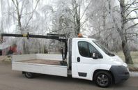 Peugeot Boxer 2,2 HDI Flak med Kran