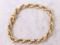 Cordellarmband 18K Gult Guld - 41,1g - 21cm - 6mm