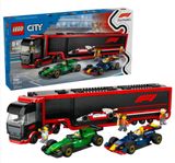 Förboka Lego F1® lastbil med RB20 & AMR24 F1® bilar City