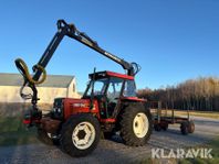 Traktor med takmonterad kran Fiat 60-94 DT oc