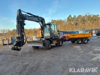 Grävmaskin Volvo EWR150E med vagn